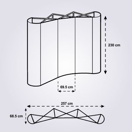 ابعاد پاپ آپ 3 در 3 منحنی